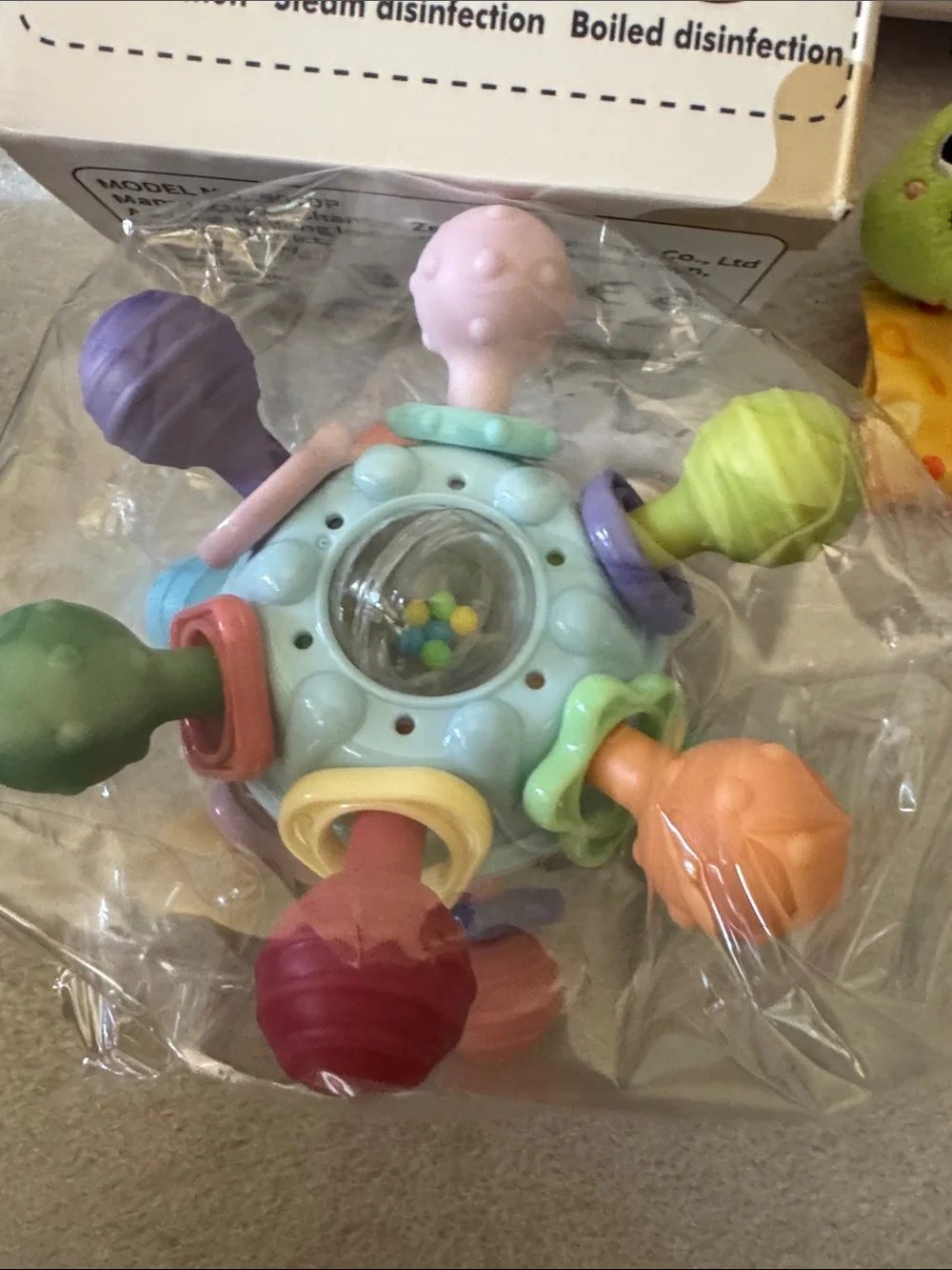 Colorful Baby Rattle Plush Toy Set - Multi-Color Sensory Play